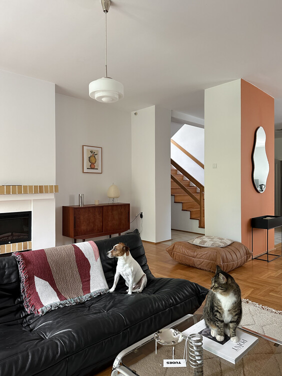 Ściana pomalowana odcieniem Miedziany brąz Dekoral EFFECT 3in1 