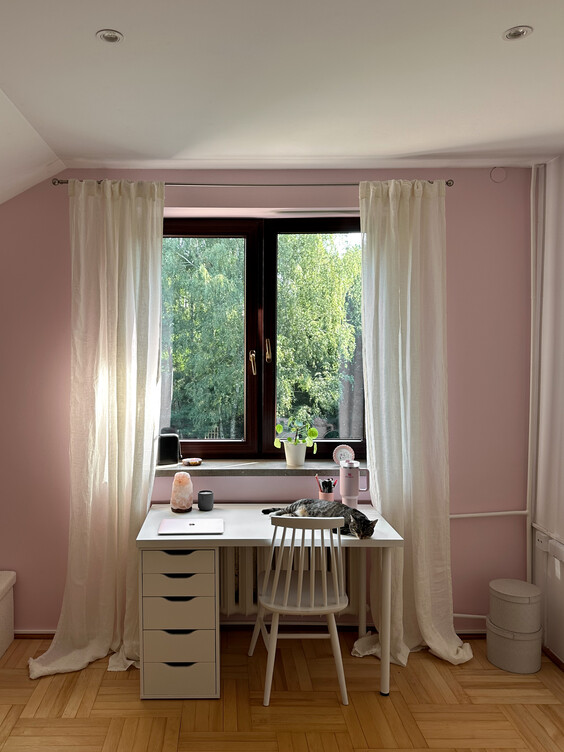 Ściany pomalowane Różowy jasny Dekoral EFFECT 3in1